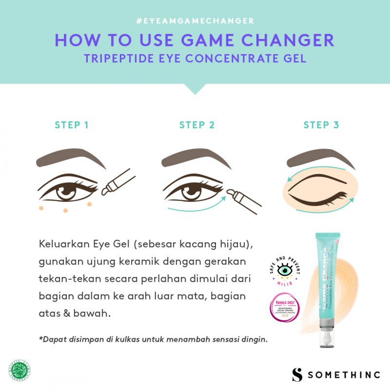 ☘️ CHAROZA ☘️ SOMETHINC Game Changer Tripeptide Eye Concetrate Gel 20ML