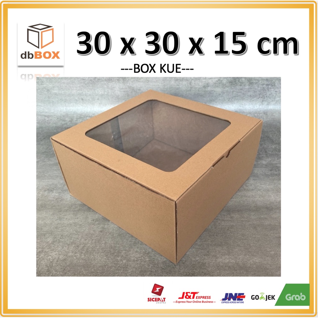 

BOX MIKA 30x30x15 cm kardus die cut, untuk kue hampers gift box MIKA BOX KUE