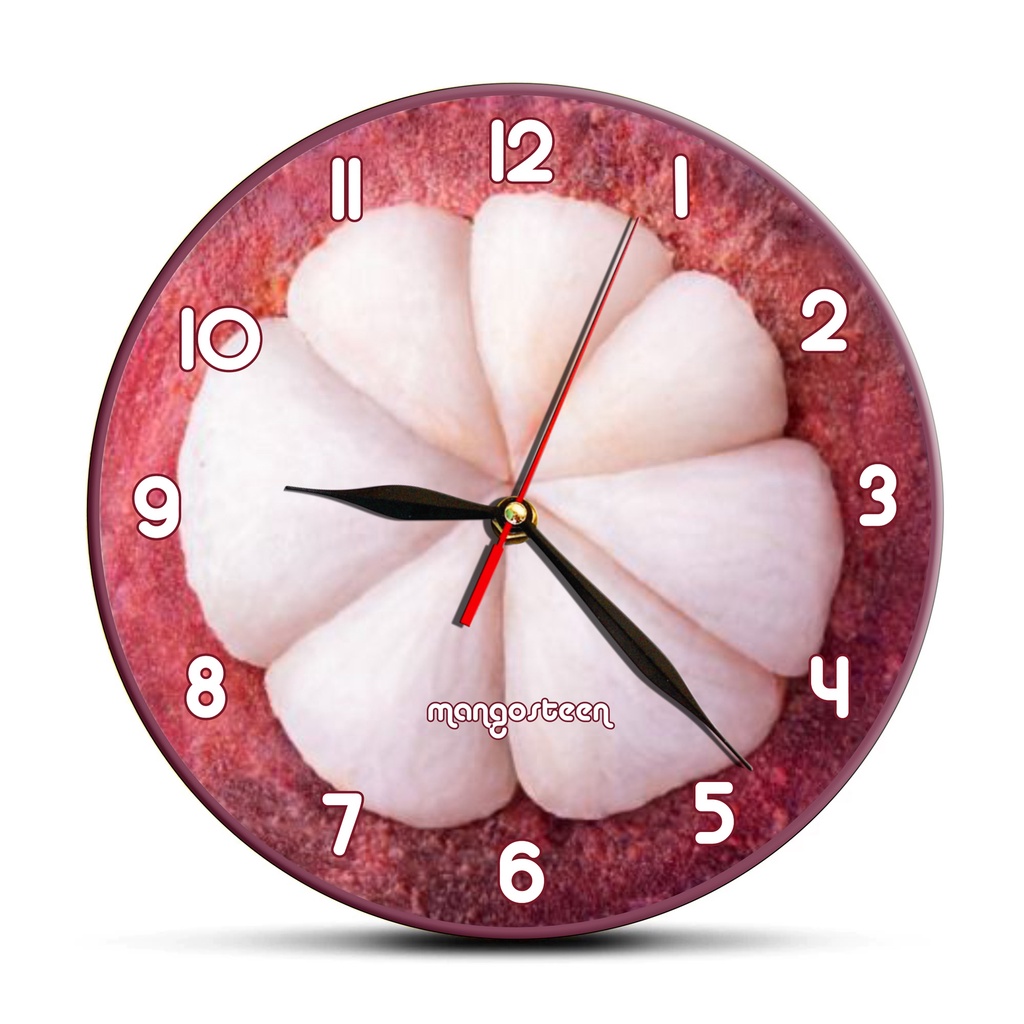 Jam Dinding Bulat Buah Buahan Lucu dan Unik-Mangosteen