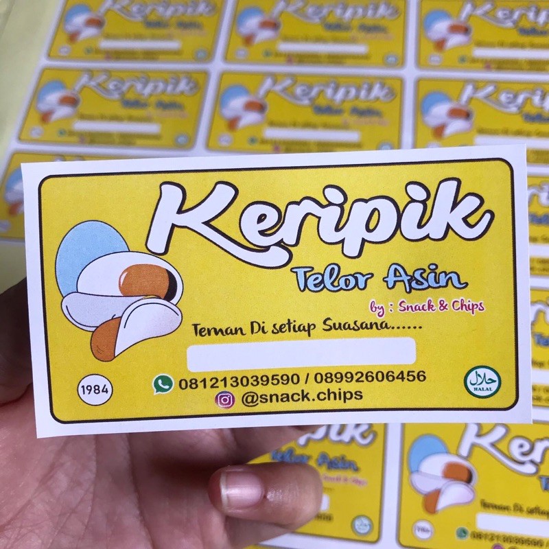 Cetak Stiker Label Kemasan Kromo Cutting Bulat atau Kotak Cocok Unt. Cup Minuman/Makanan-2