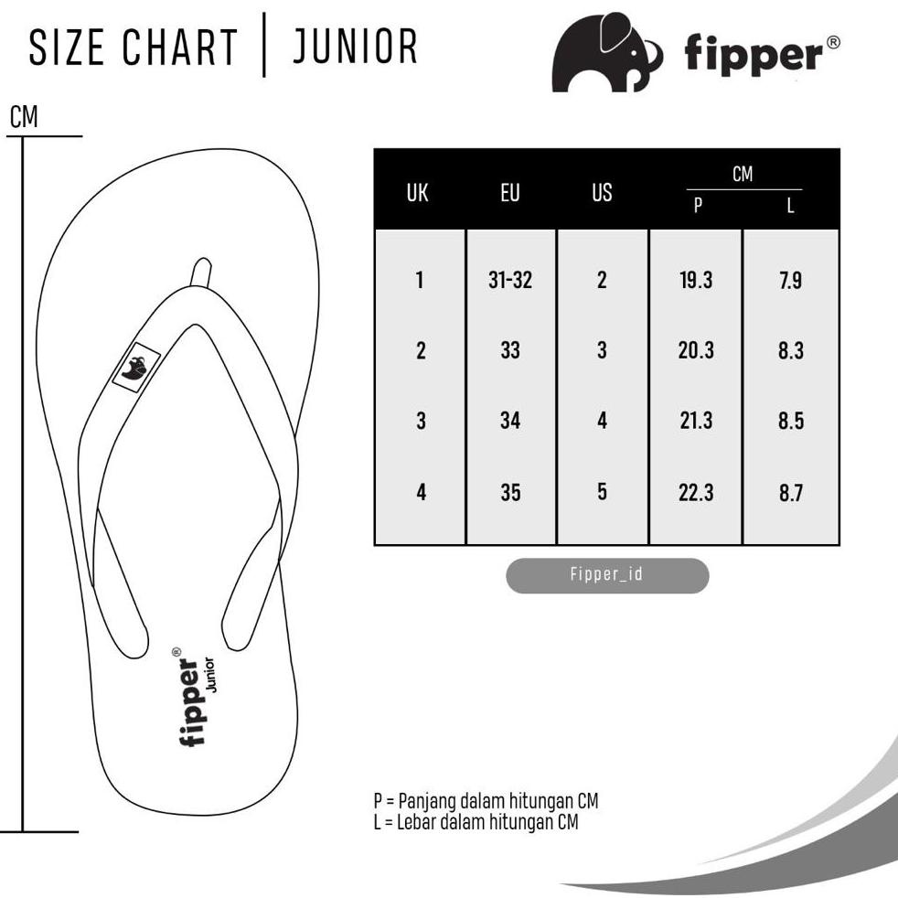FIPPER  - Sandal Jepit Anak Laki-laki, Sandal Jepit Anak Perempuan, Sendal Jepit Anak-anak C10Z
