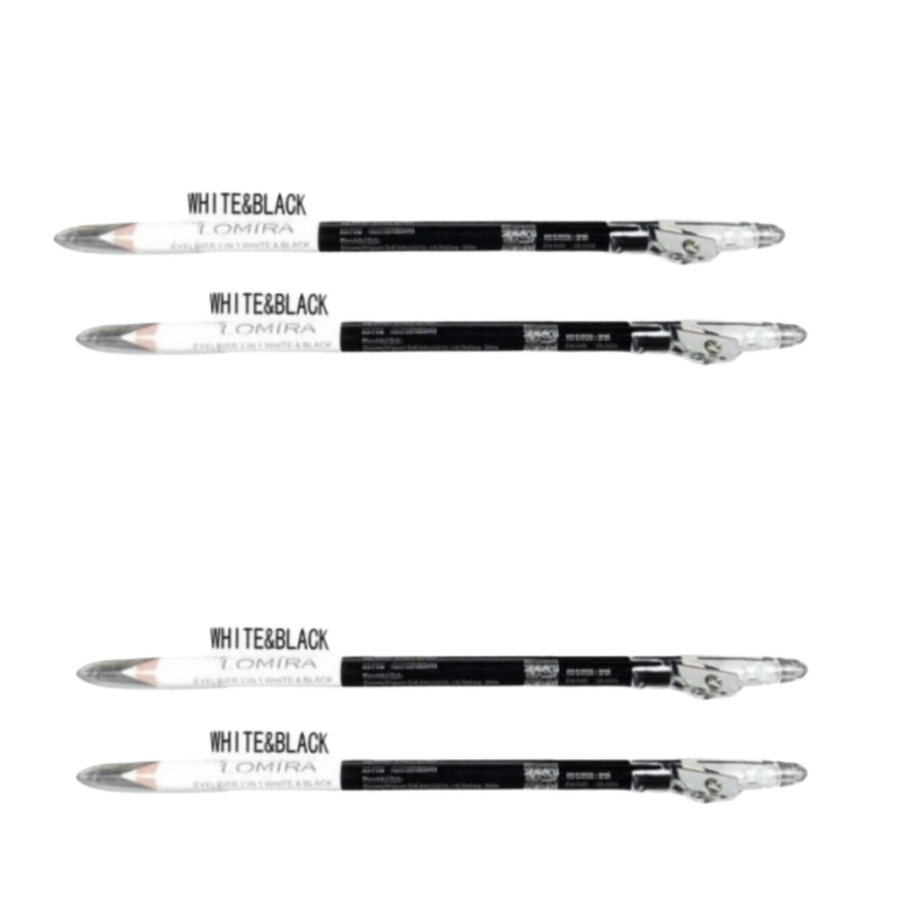 LOMIRA Eyeliner Pensil White n Black 2in1 Bpom - Amaze_Kosmetik