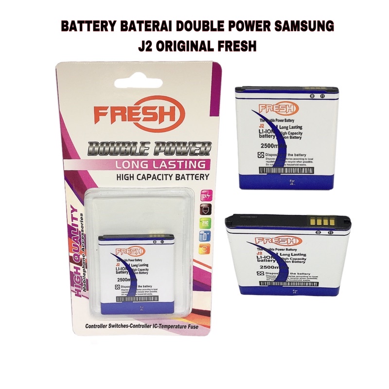 BATTERY BATERAI DOUBLE POWER SAMSUNG J2 J200 ORIGINAL FRESH