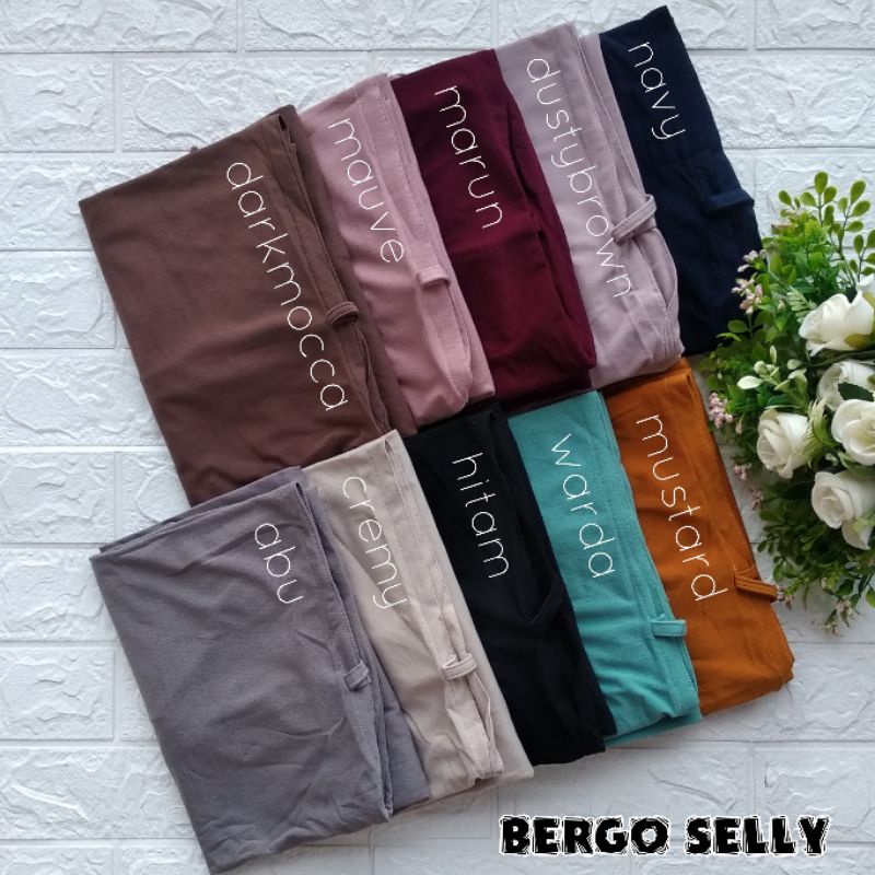 { ORIGINAL AREY HIJAB } Bergo Selly Bergo No Pad Bergo Tali-7