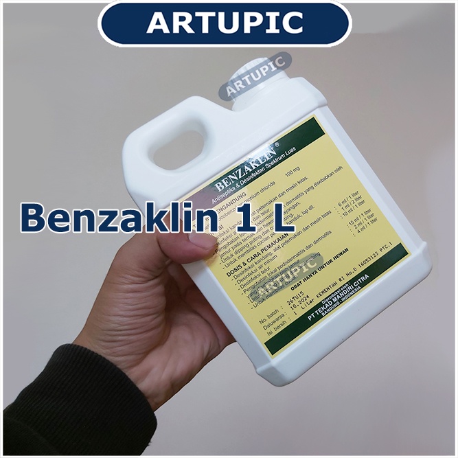 Benzaklin 1 Liter Desinfektan Antiseptik Sanitasi Desinfeksi Disinfektan Anti Virus Kuman Patogen Spektrum Luas