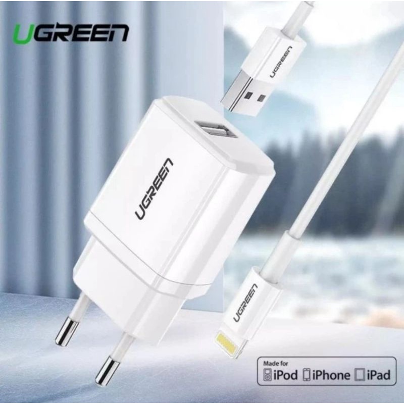 Ugreen Charger Iphone 5 6 7 8 Plus X XR XS Max Ipad Daya 10,5W