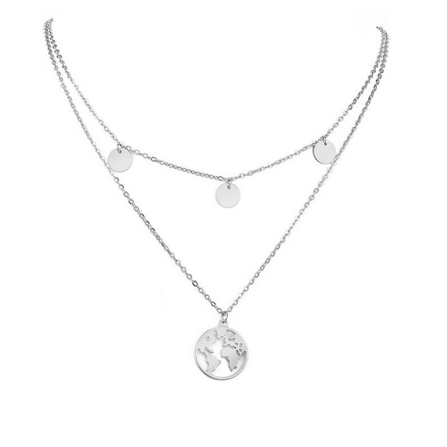 17KM Multi-layer Necklace Bohemian Chain Shell Horn Scallop-3#