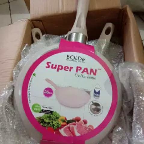 BOLDe super pan fry pan 26cm beige - frypan wajan induksi 26 cm-bolde 26 cm-frypan bolde