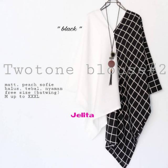 Twotone blouse jelita