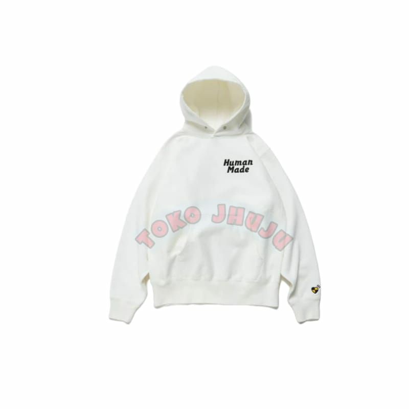 Jaket Hoodie Jumper BTS  Jhope style HUMAN MADE logo kecil (HANYA SABLON DEPAN)