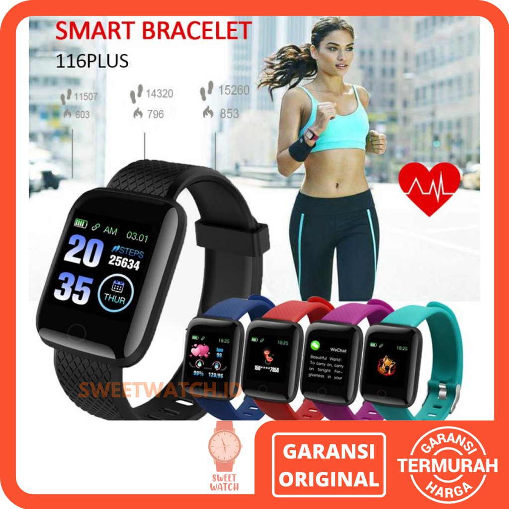 Smartwatch 116 Plus Jam Tangan Cewek Smartwatch Jam Tangan Pintar Jam Tangan Cewek Smartwatch Sport