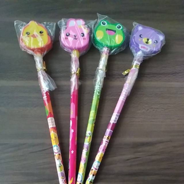 

ATK Pensil lucu set penghapus ecer