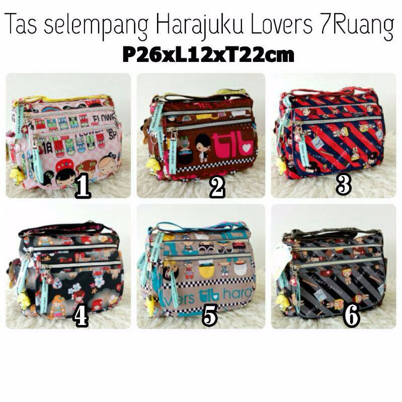 TAS SELEMPANG HARAJUKU LOVERS 7RUANG