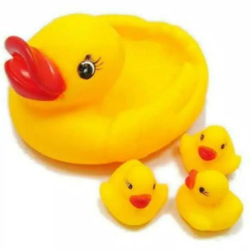 Mainan Bebek Berenang Set 4 Pcs Mainan Mandi Anak Bisa Bunyi