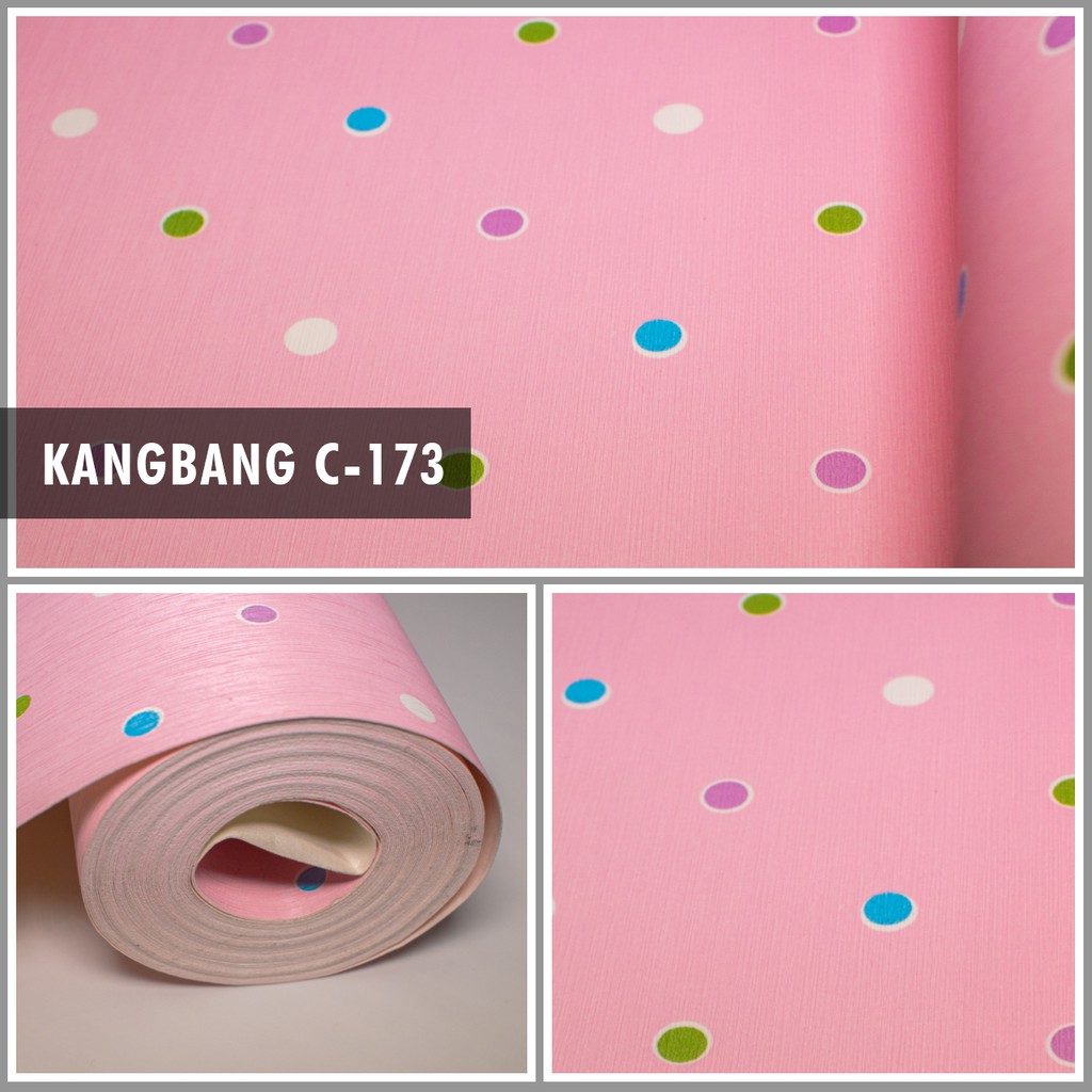 WALLPAPER DINDING MOTIF POLKADOT TIMBUL