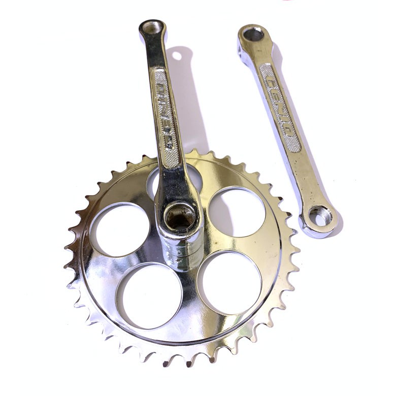 Gir Gear  Crank Sepeda  36T As Bulat Genio Silver HC175 