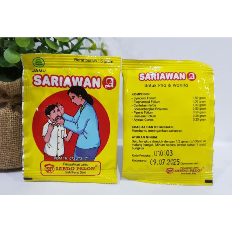 

Sabdo Palon Jamu Serbuk Sariawan A - ( 1 Pack Isi 10 Sachet )