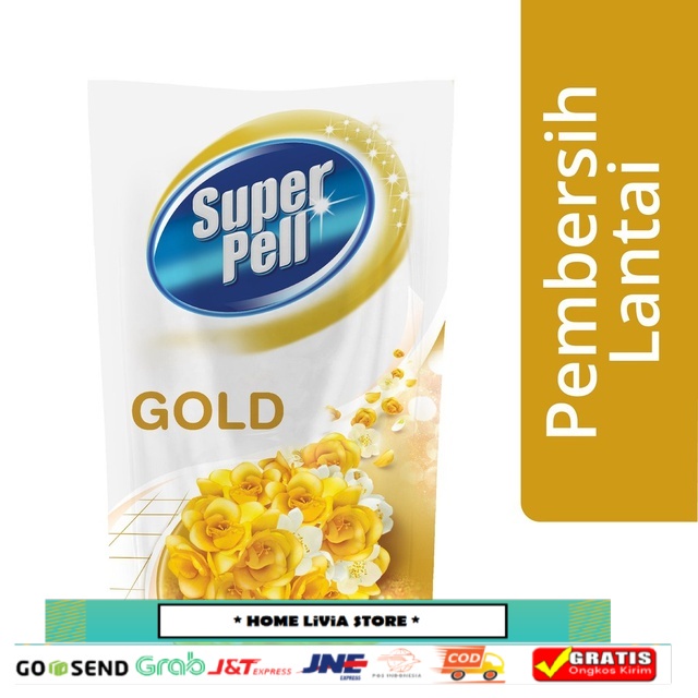 Super Pell Pembersih Lantai Gold Pouch 770 ml