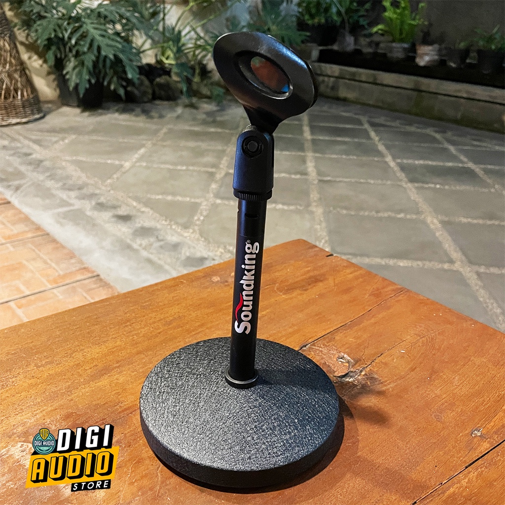 Stand Mic Meja Soundking - Tiang Microphone Model Bulat Bisa Untuk Semua Mikrofon Dynamic Condenser