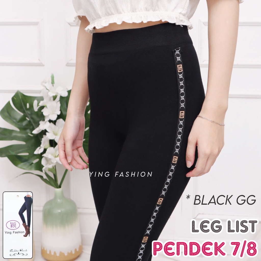 [Grosir Minim 6 pcs ] Legging List Lis Pendek / Legging import fashion wanita / legging import wanita / legging fashion wanita