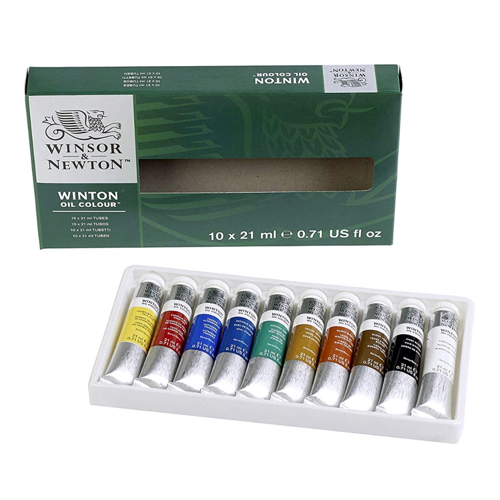  Winsor  Newton  Winton Oil Colour Basic Set 10 x 21ml 