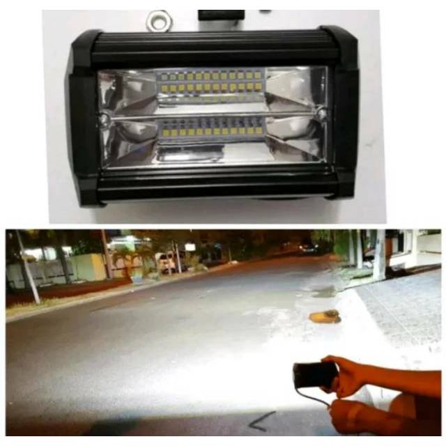 Lampu tembak sorot LED bar cree CWL 24 mata 2 susun LED 12-80volt motor mobil