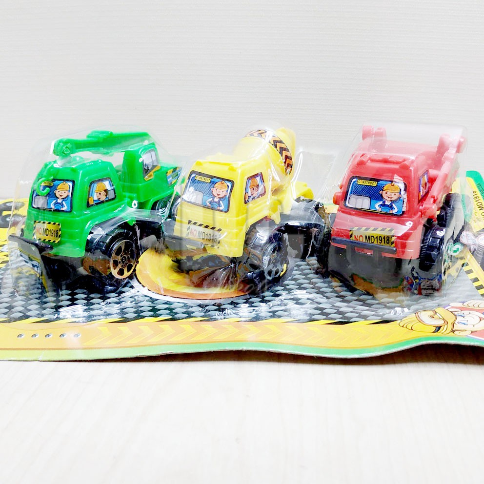 Star Rider Constructions 3in1 Mainan Truk Konstruksi Mini Excavator Molen Roller Crane