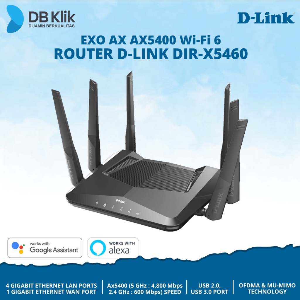 Router D-LINK DIR-X5460 EXO AX AX5400 - DLink DIR X5460 Mesh Wi-Fi 6