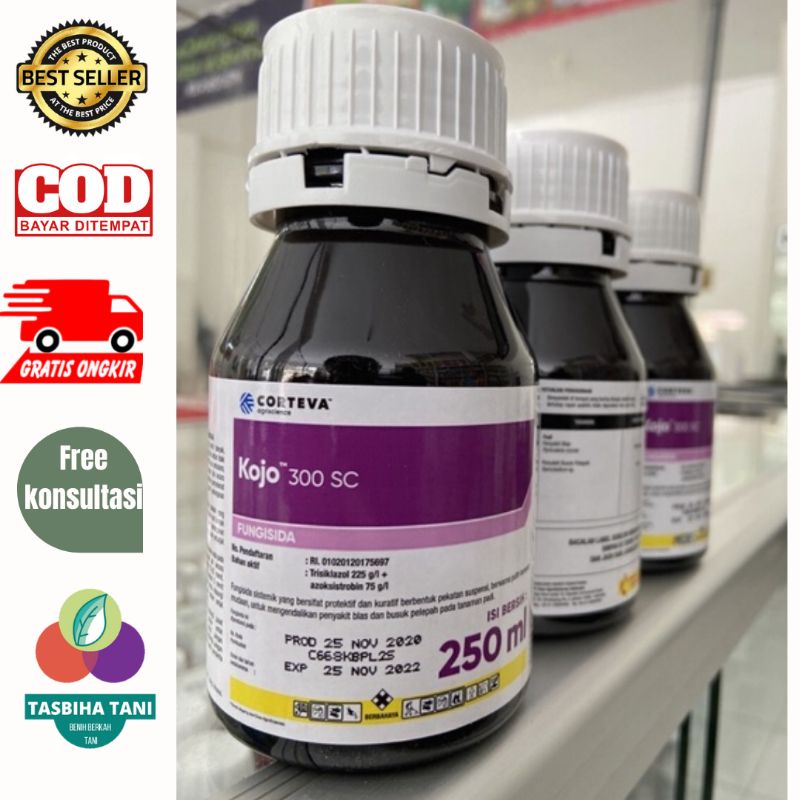 KOJO Fungisida Sistemik Padi Azoxystrobin Trisiklazol 300SC 250 ml | blast padi kresek padi