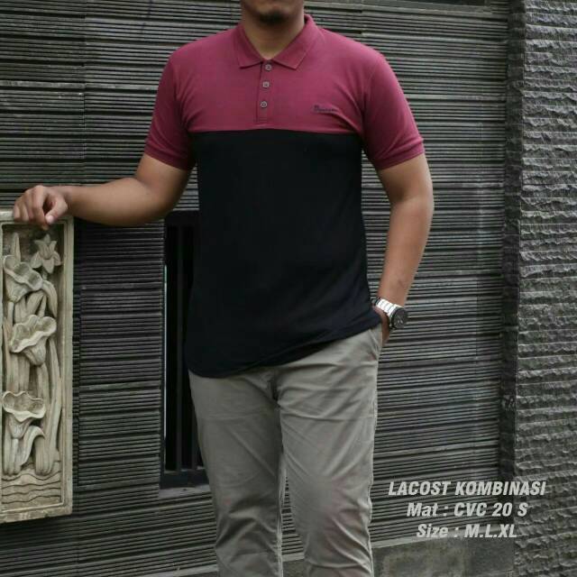 Kaos Polo Pria Kombinasi Kaos Kerah Pria Remaja Simple Murah