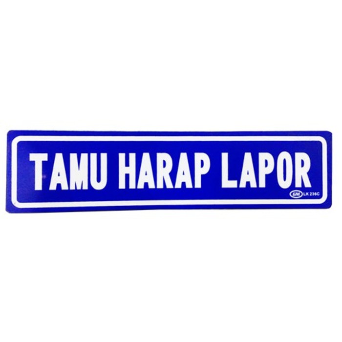 

Label Stiker (k) TAMU HARAP LAPOR Warna LK236C