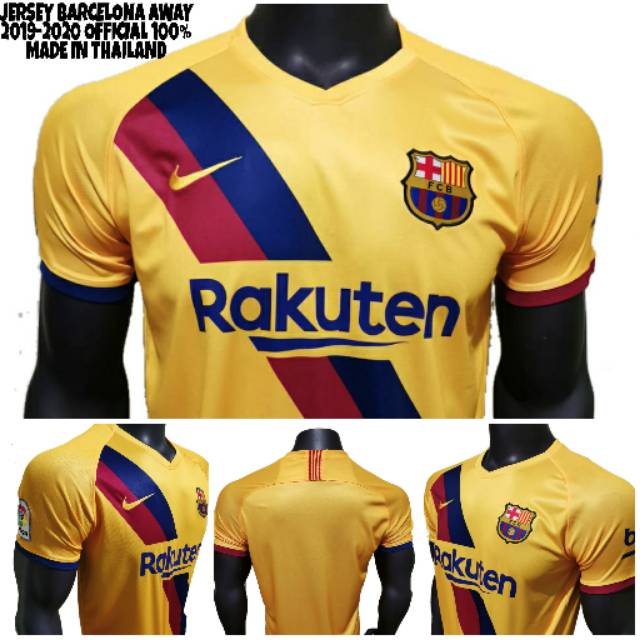 Jersey bola Barcelona away Barca 2019-2020 Grade Ori