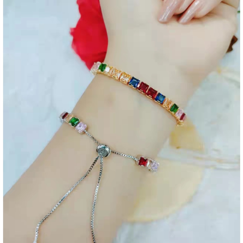 Gelang Xuping Permata Warna Warni Perhiasna Fashion 1260