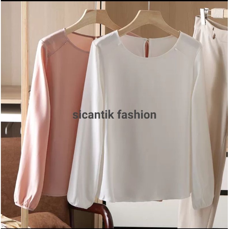 Blouse Wanita Korean style/Atasan wanita lengan panjang all size