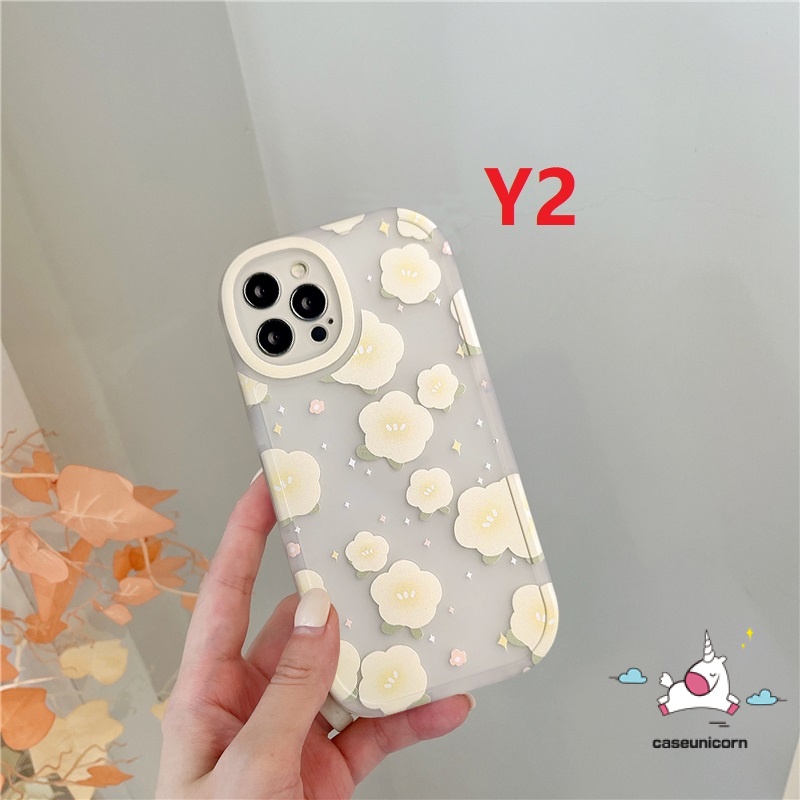 Soft Case Pelindung Lensa Bahan Tpu Motif Lukisan Bunga Untuk iPhone 11 13 12 Pro Max 7 8 Plus XR X XS Max 6 6s Plus SE 2020