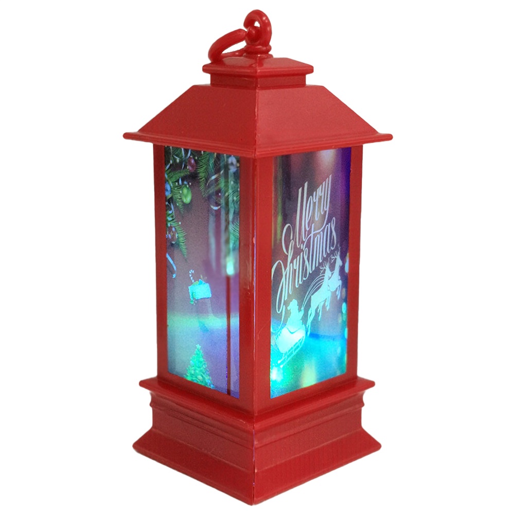 Lentera Lilin Natal Gaya Vintage Dengan Lampu Led Ukuran 5.5x2.1 Inch