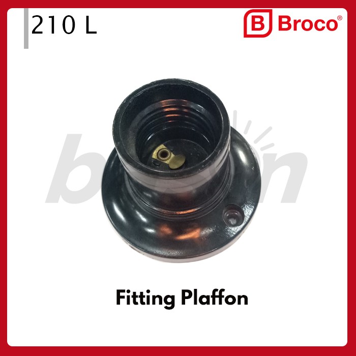 BROCO 210 E27 Lamp Holder Black - Fitting Lampu Plafon 210L