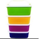 Rantang plastik 4tingkat / rantang petak / rantang plastik murah / rantang plastik