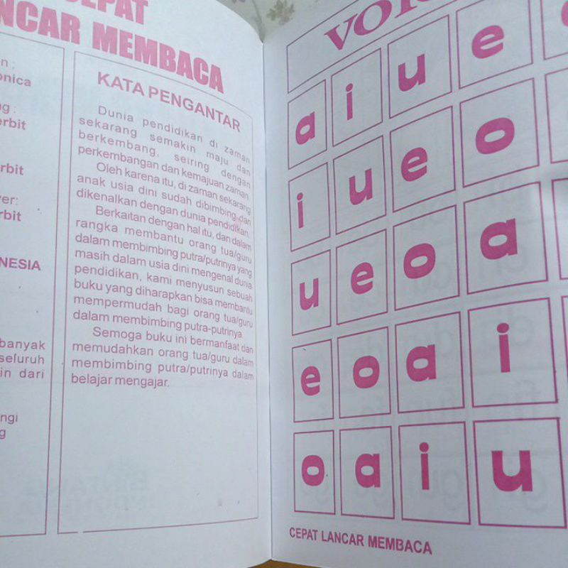 Buku Cepat Lancar Membaca Paud &amp; Tk