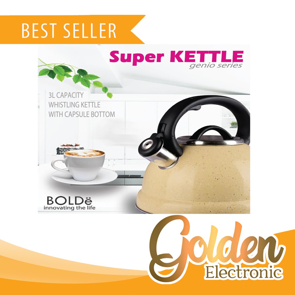 BOLDe SUPER KETTLE GENIO 3 LITER WHISTLING KETTLE / KETTLE SIUL / TEKO BUNYI