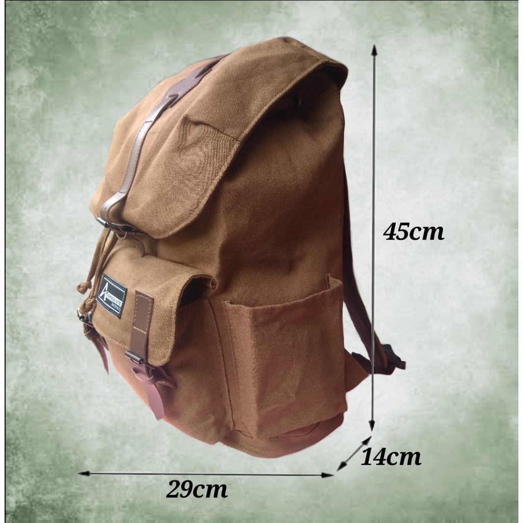 DISTRO Klub New Arrival - Tas Sekolah Canvas II Backpack Up To 15 Inch - Tas Pria Tas Wanita Laptop