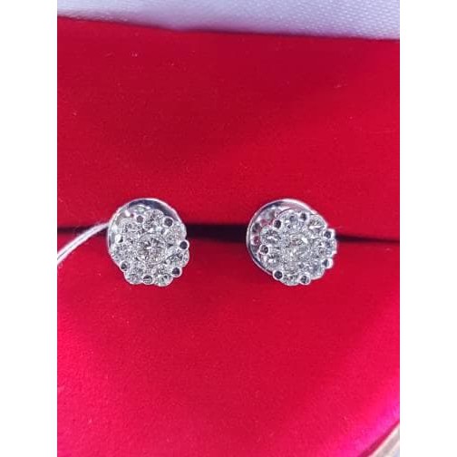 Cincin Wanita Kawin Nikah Original Emas Gold 18k Berlian Diamond Eropa Putih Asli DK1442