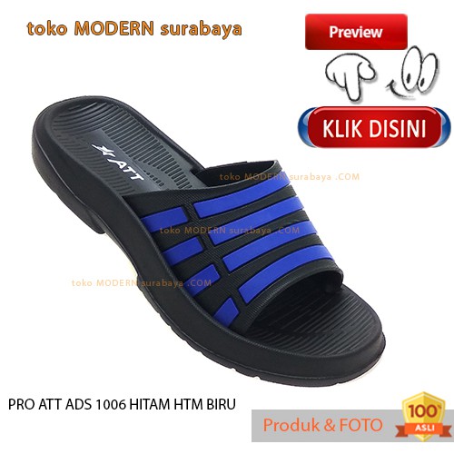 PRO ATT ADS 1006 HITAM HTM BIRU sandal pria selop karet murah