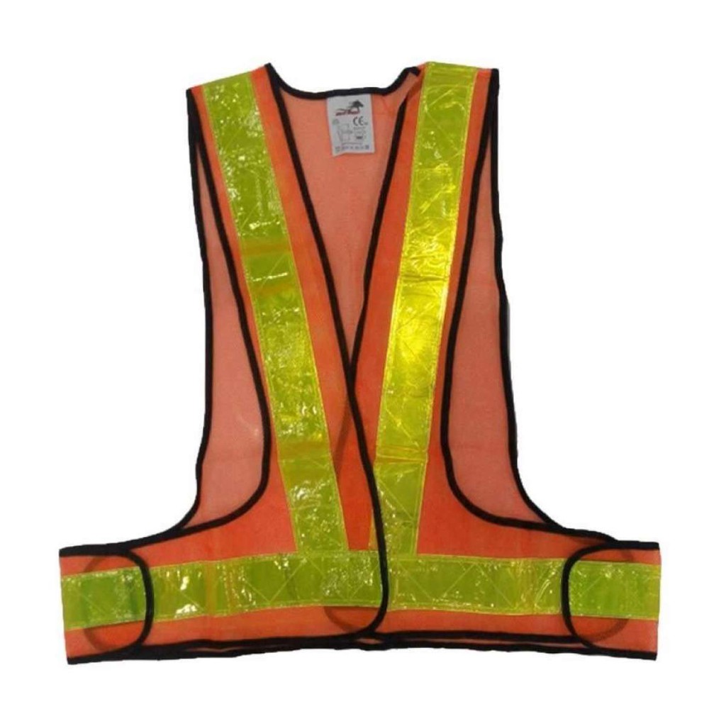 Safety Vest - Baju Rompi Proyek Pengaman Jaring V Orange (Per helai)