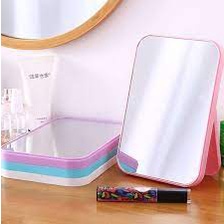 &lt; M.A &gt; Cermin Rias Duduk Lipat Segiempat (Makeup Desktop Mirror)