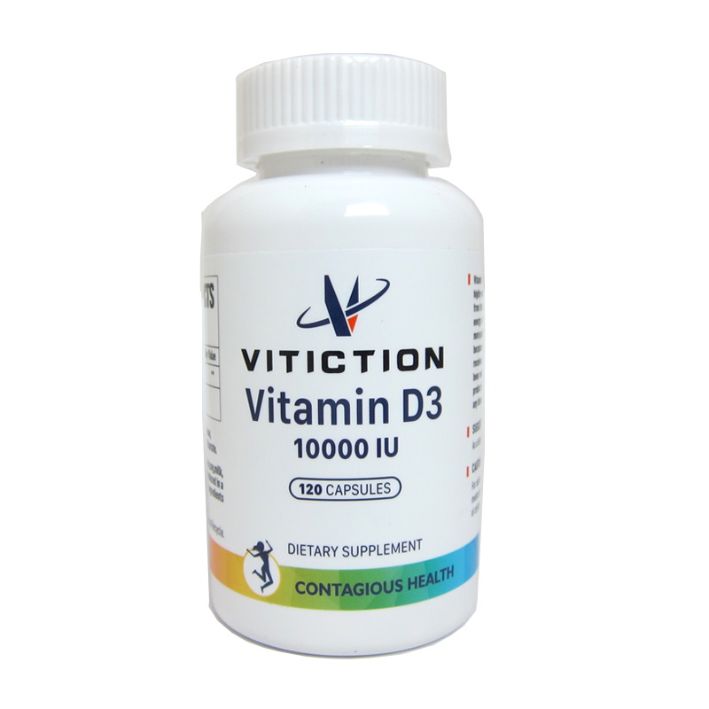 VITAMIN D3 5000 IU dan 10000 IU 120 Capsul Softgel Per Botol