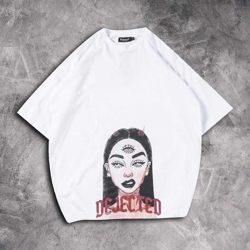 [N00812] T-shirt Oversized Distro Motif DEJECTED XXX