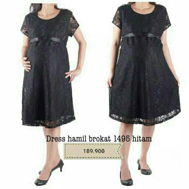 Dress brokat hamil.dress pesta hamil.baju ibu hamil.baju kondangan bumil.dress brukat