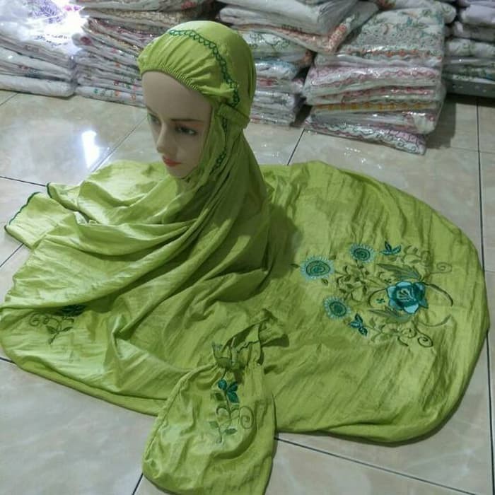 MUKENA TERUSAN PARASUT TEBAL BORDIR CANTIK