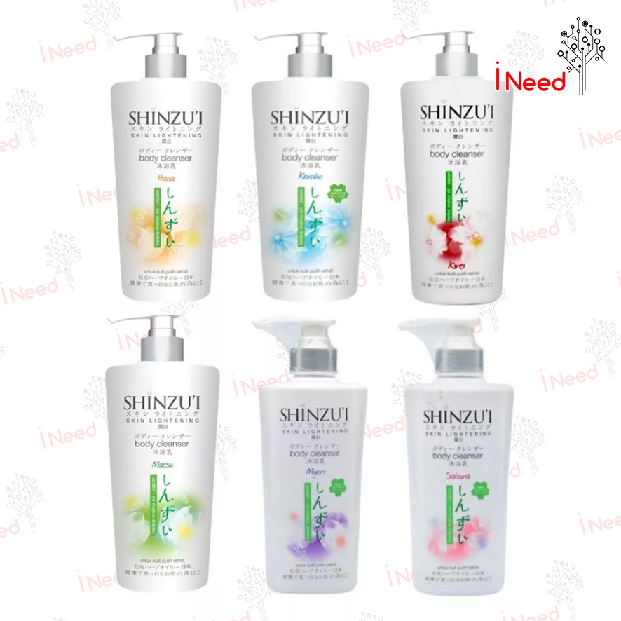 (INEED) (500ml) Shinzui Body Cleanser Pump Sabun Mandi Cair Hana,Matsu,Sakura, Kirei, Kensho Original